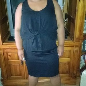 A work blouse and black pencil skirt